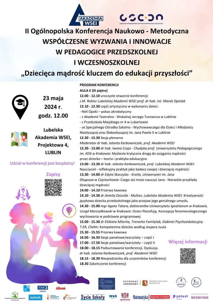 Dziecięca mądrość kluczem do edukacji przyszłości. Konferencja w Lublinie 2 444501326_1008778947916696_2312199402573379148_n.jpg