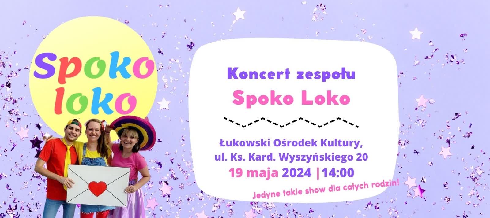 Spoko Loko w Łukowie. Muzyka i tańce dla dzieci 2 bilety 1.jpg