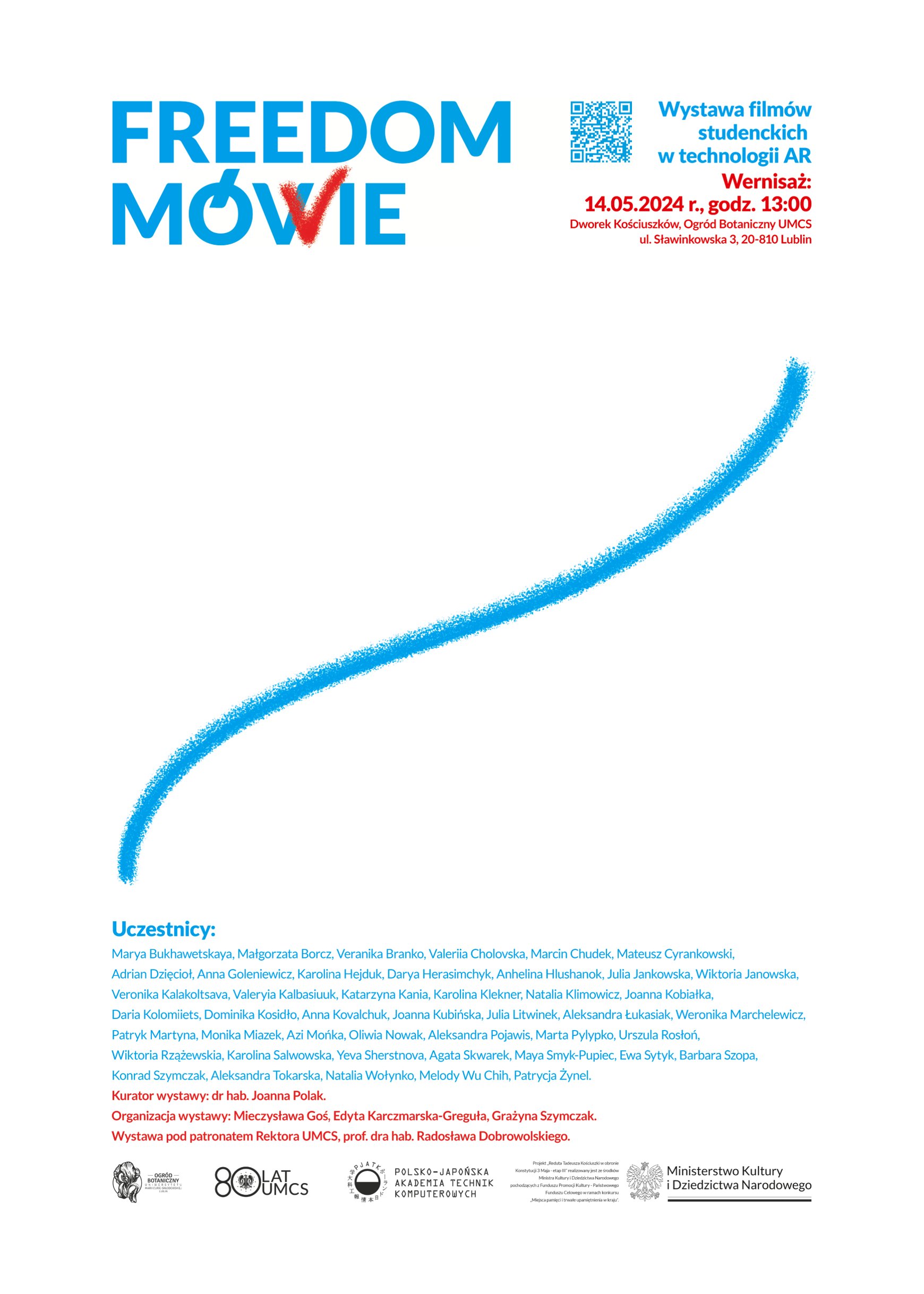 Rozszerzona rzeczywistość i animacja. Filmowe spotkania w Ogrodzie Botanicznym. 2 Plakat Freedom Movie.jpg