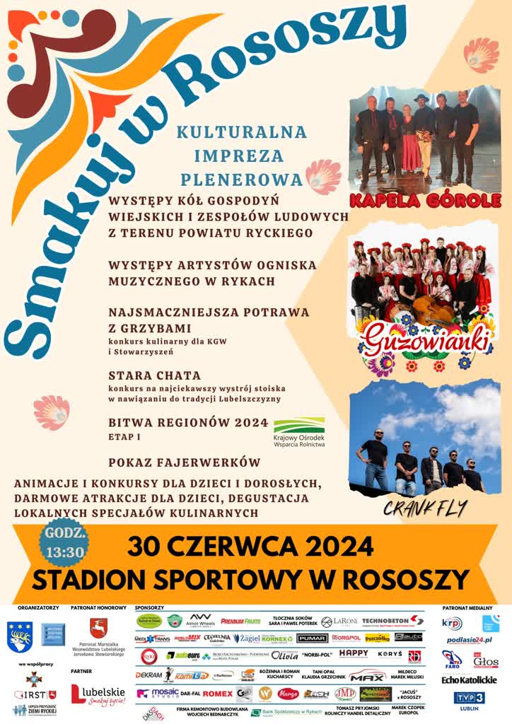 "Smakuj w Rososzy". Impreza plenerowa pełna atrakcji 2 plakat_rososz_KOWR.jpg