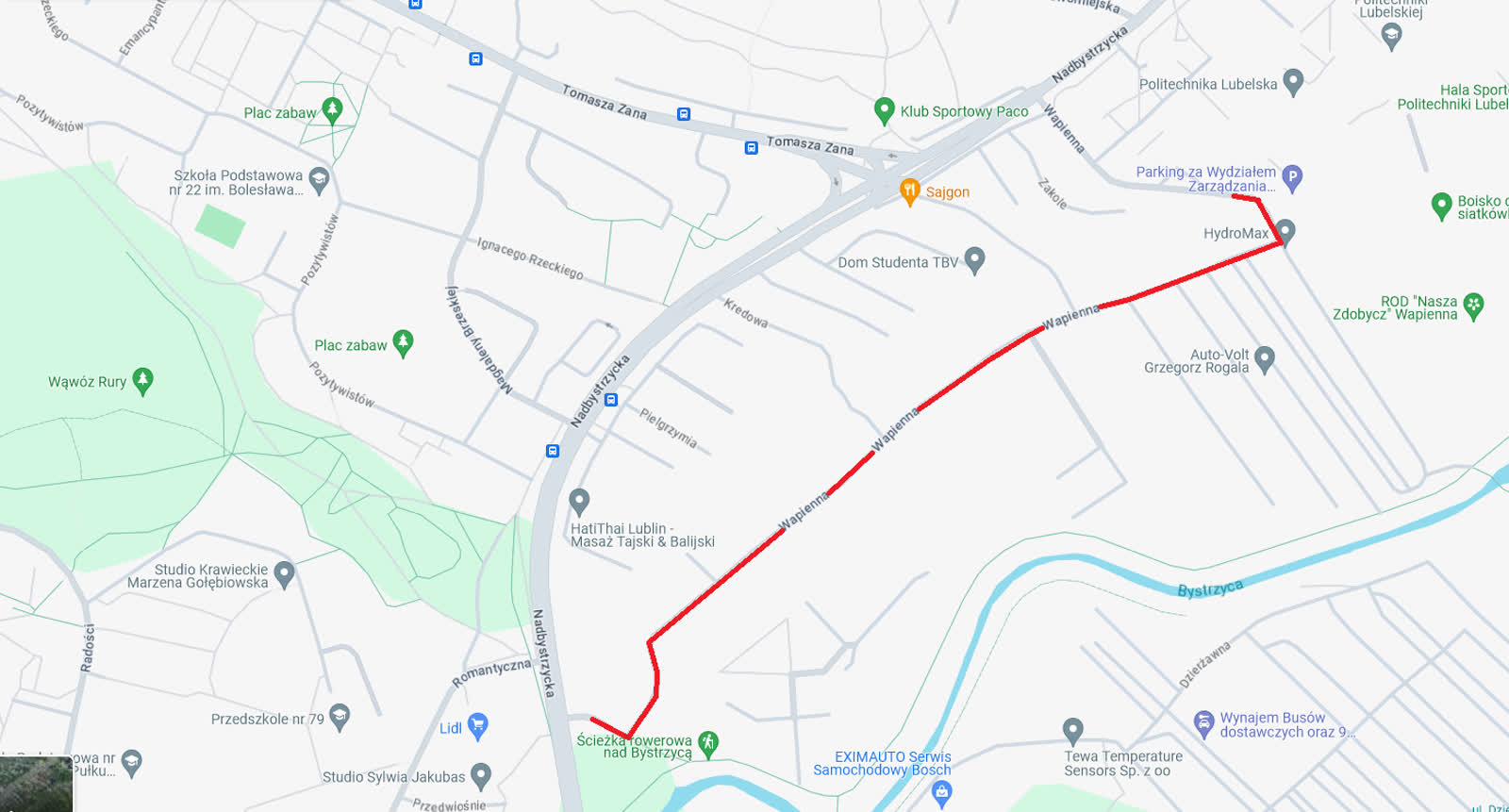 Lublin: ulica Wapienna już w remoncie 2 Remont ul. Wapiennej_ zakres.png