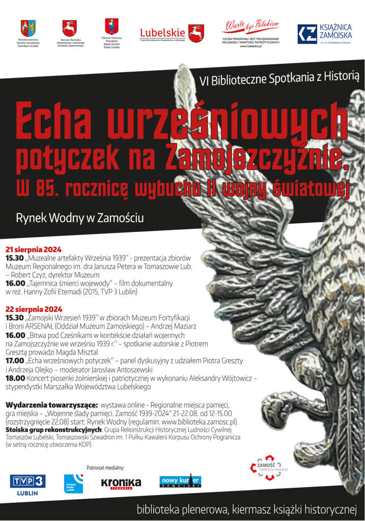 "Echa wrześniowych potyczek". Pasjonaci historii spotkają się w Zamościu 2 plakat-historia08-1.jpg