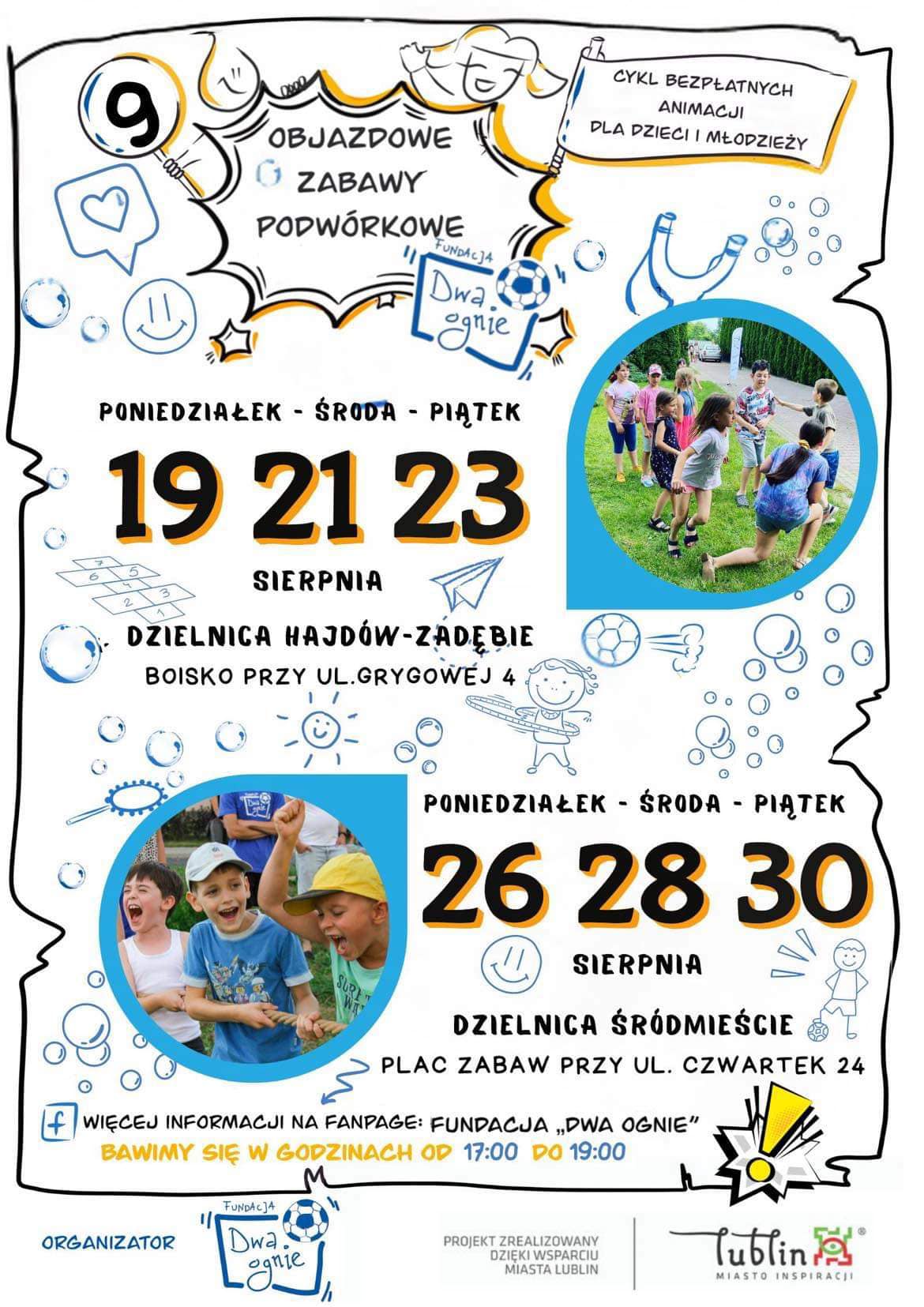 Atrakcje na świeżym powietrzu. Objazdowe Zabawy Podwórkowe po raz 9. w Lublinie 2 plakat ozp.jpg