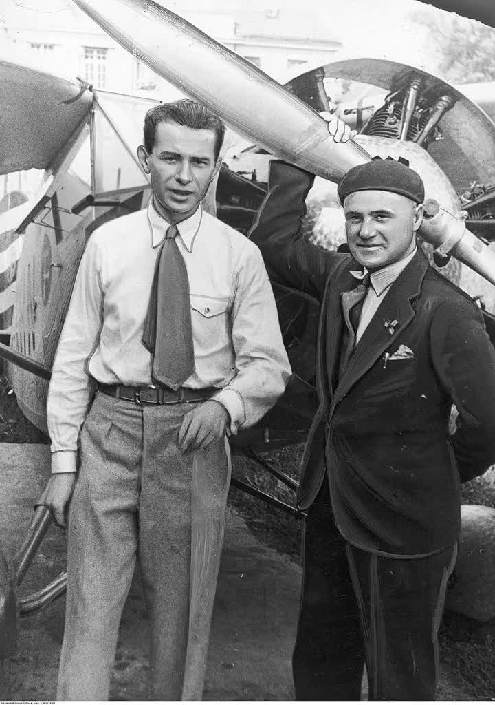 Święto Lotnictwa Polskiego - jak Żwirko i Wigura zostali bohaterami 2 Stanisław_Wigura_i_Franciszek_Żwirko,_1932 (1).jpg