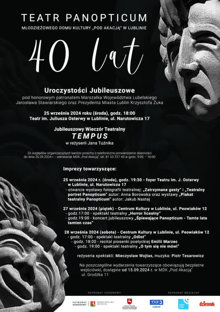 Lubelski teatr świętuje jubileusz 2 40-lat-Teatru-Panopticum-plakat.jpg