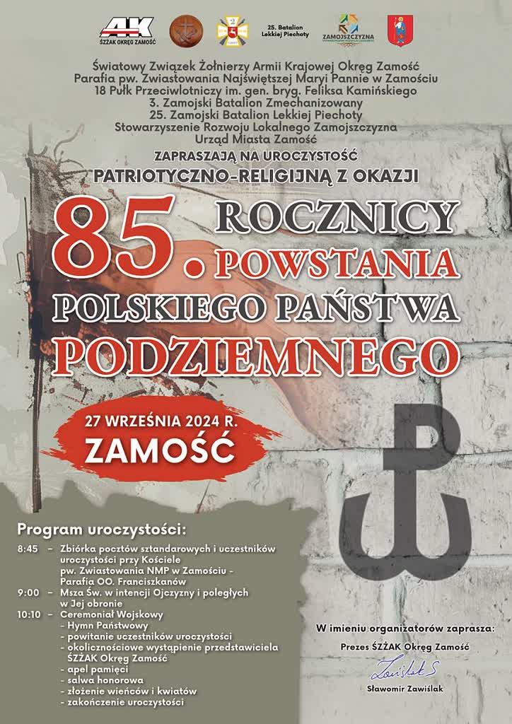 Zamość: uroczystości w 85. rocznicę powstania Polskiego Państwa Podziemnego 2 460662640_847072880961720_8072544700533053837_n.jpg