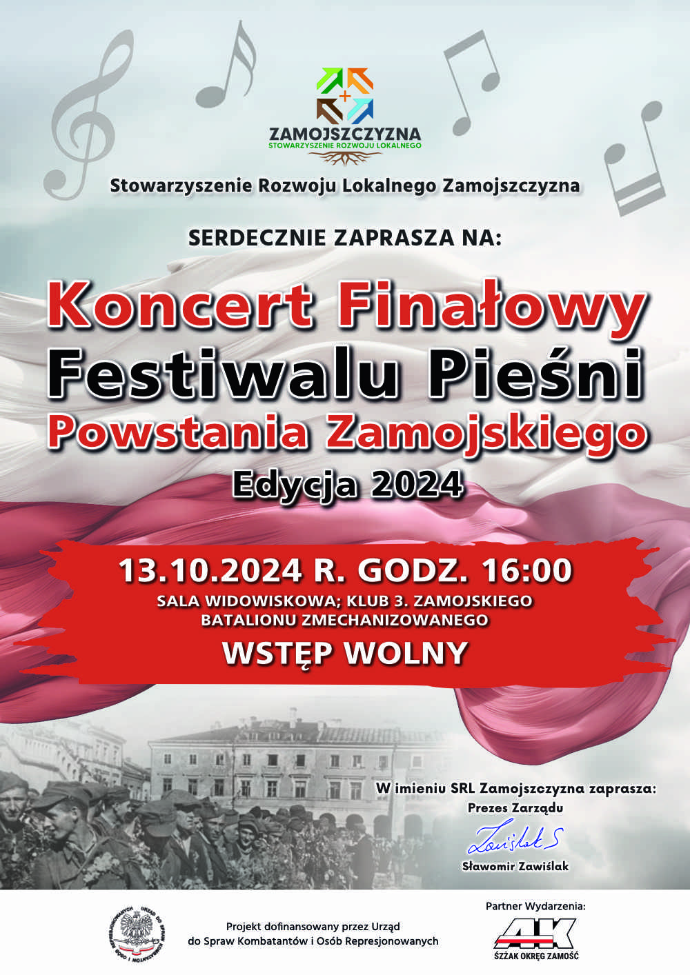 Najlepsi wykonawcy na scenie. Pieśni powstania zabrzmią w Zamościu 2 Festiwal PPZ-Koncert Finałowy.jpg
