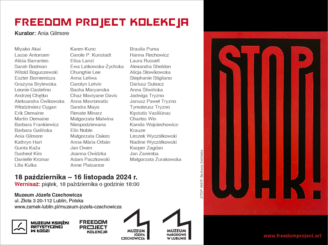 Prace 22 artystów na jednej wystawie 2 FREEDOM PROJECT KOLEKCJA-Muzeum Józefa Czechowicza w Lublinie-PL.jpg