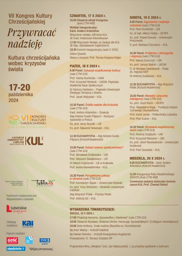 VII Kongres Kultury Chrześcijańskiej od czwartku w Lublinie 2 plakat.jpg