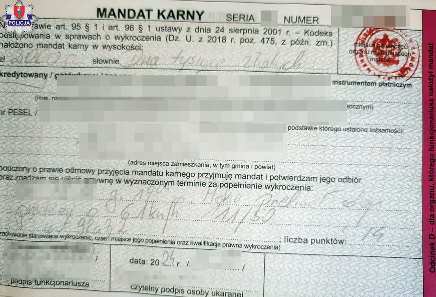 Na liczniku miał 111 km/h. 29-latek pożegnał się z prawem jazdy na 3 miesiące 2 361-256730.jpg