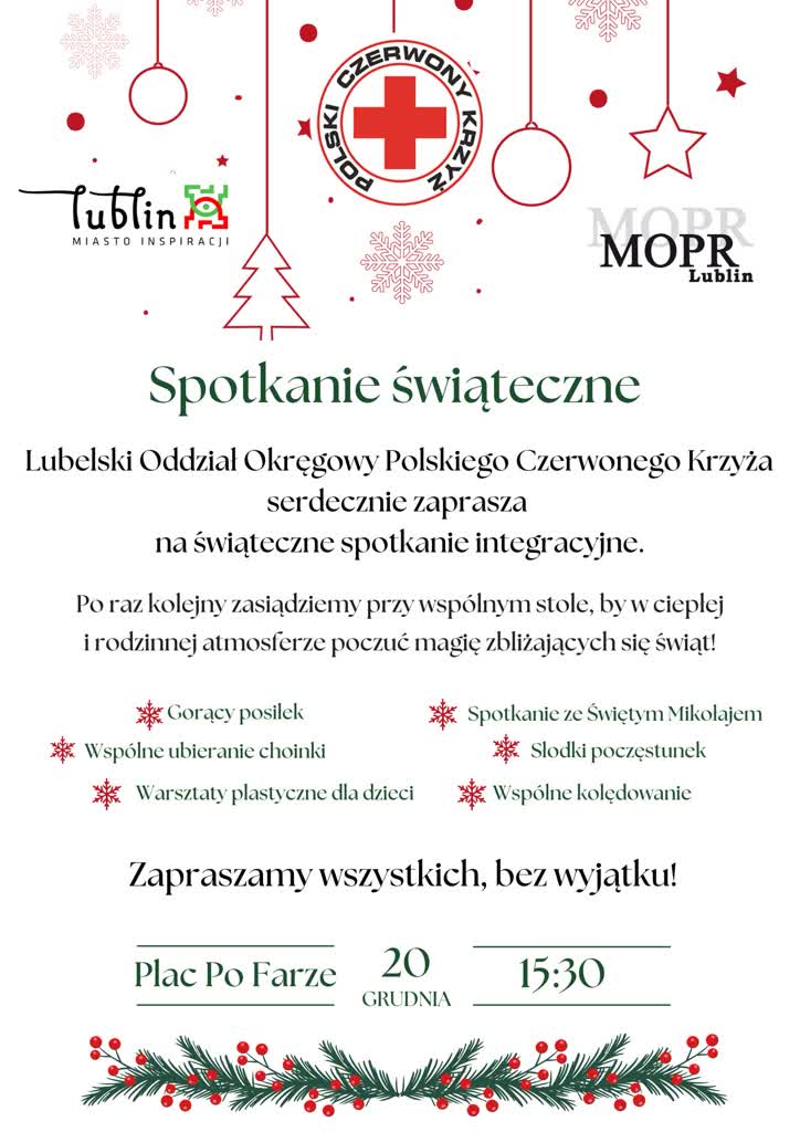 PCK rozdaje choinki. Świąteczne Miasteczko w Lublinie 3 Kopia – Serdecznie zapraszamy .jpg