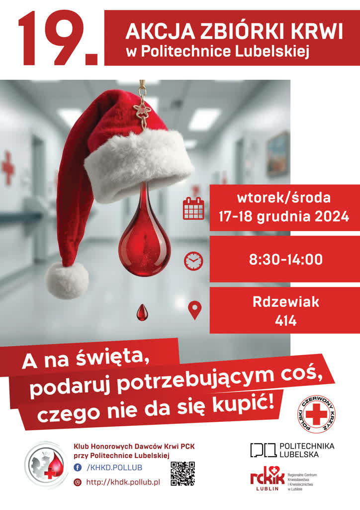 Krew potrzebna od zaraz. Uczelnia organizuje akcję 2 plakat_zbiorka.png