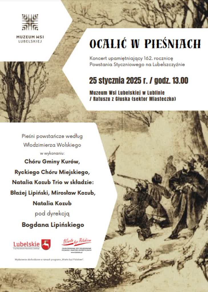 "Ocalić w pieśniach". 162. rocznica powstania styczniowego w skansenie 2 plakat.jpg