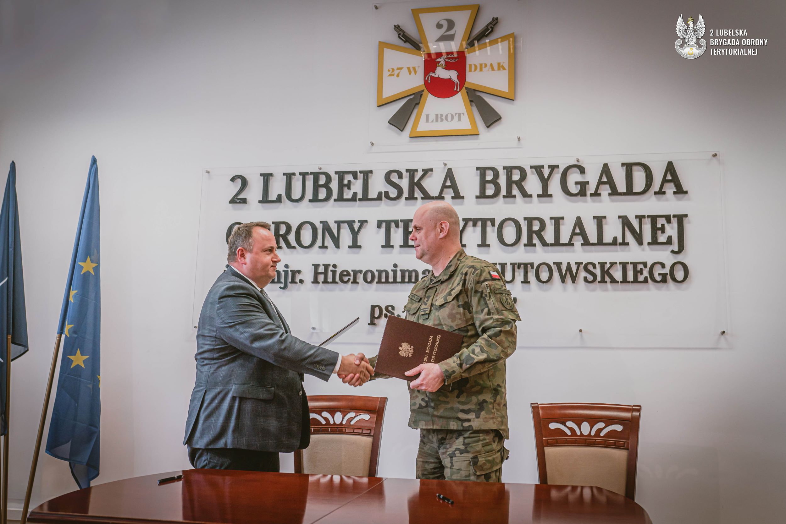 Szybka reakcja w sytuacjach kryzysowych. Wspólne szkolenia terytorialsów i Wód Polskich 2 Porozumienie 2LBOT_Wody Polskie_1.jpg