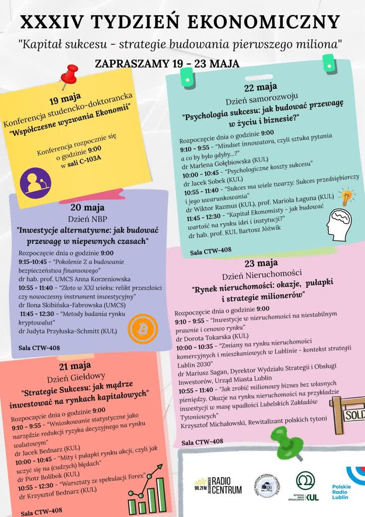 Dowiedzą się, jak zarobić pierwszy milion. Tydzień Ekonomiczny na KUL 2 493524529_1218415896655538_7835572530535556101_n.jpg