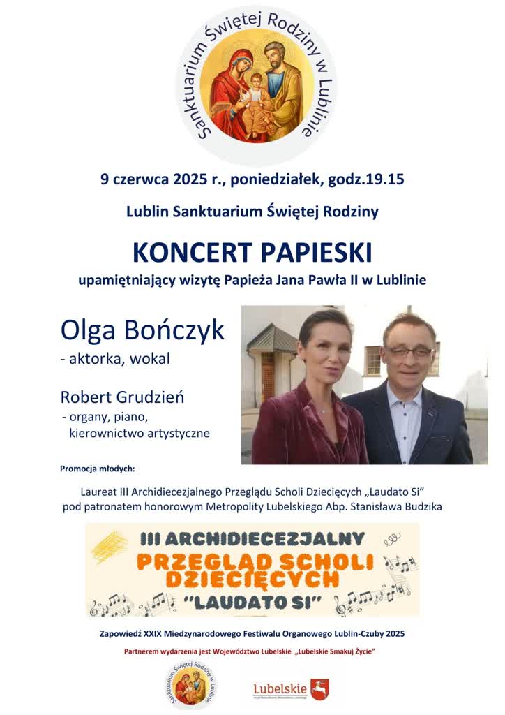 38. rocznica papieskiej wizyty w Lublinie. Znana aktorka wystąpi na koncercie 2 koncert jan paweł II.jpg
