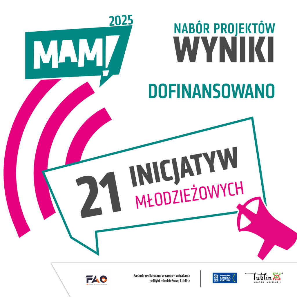Lublin: młodzieżowe projekty z miejskim dofinansowaniem 2 21 projektów z dofinansowaniem w ramach MAM!_Fot. Miasto Lublin.png
