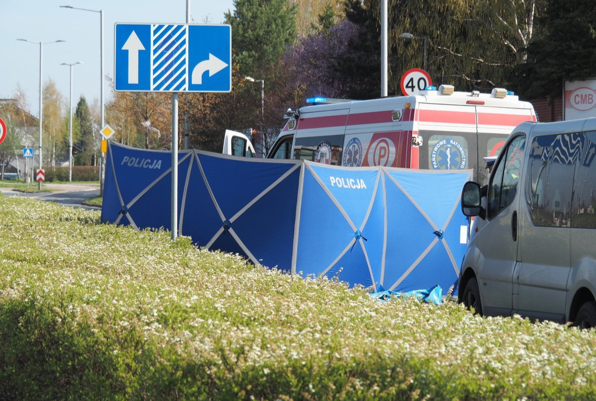 Śmiertelny wypadek. 60-latek potrącony na przejeździe dla rowerów