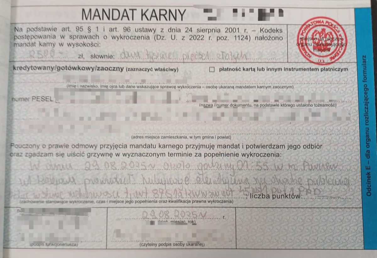 Kompletnie pijany jechał hulajnogą elektryczną