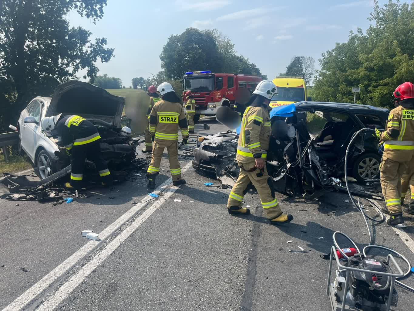 Wypadek na trasie Dęblin – Kock. Dwie osoby ranne