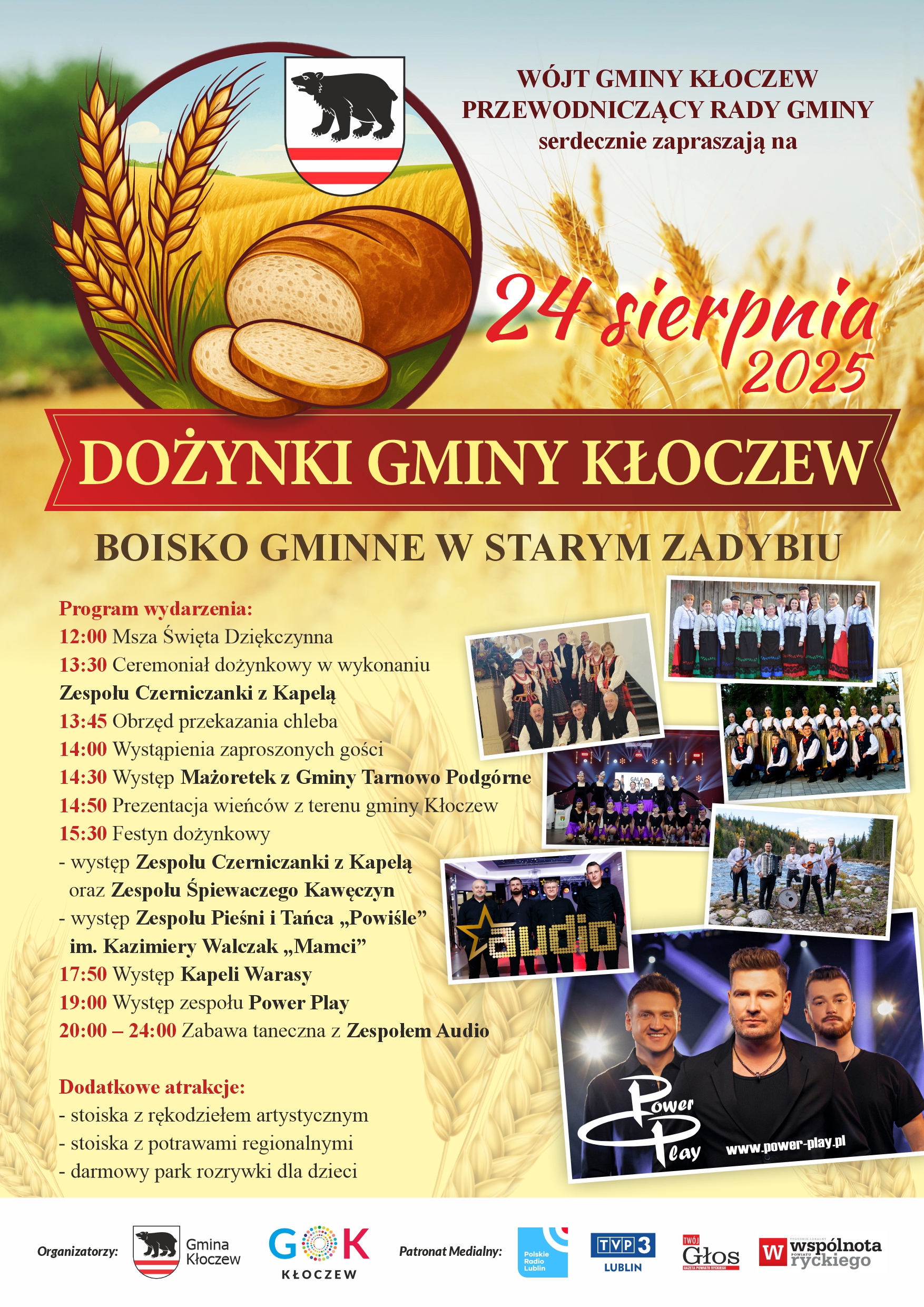 PLAKAT DOZYNKI GMINY KLOCZEW 2025