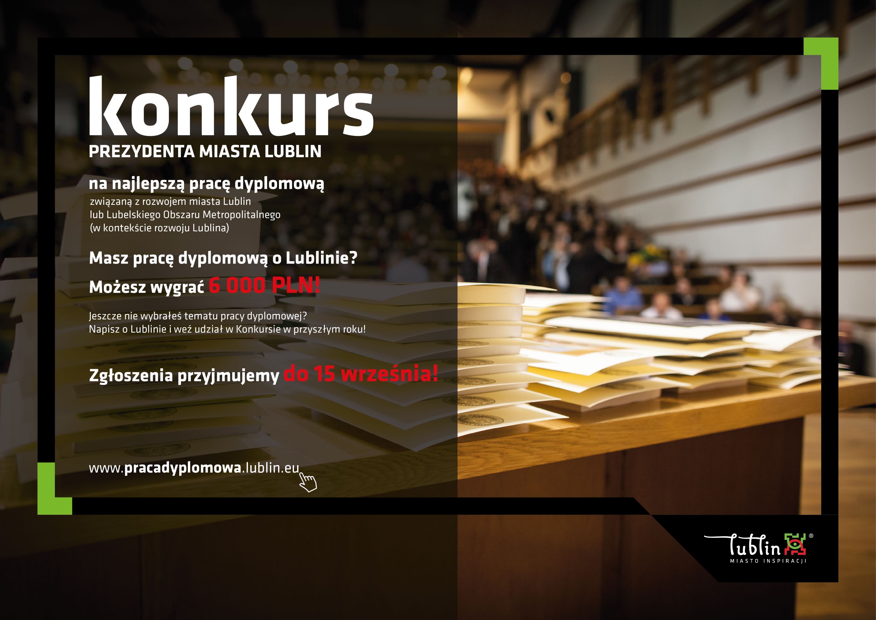 Napisałeś pracę dyplomową o Lublinie? Zgłoś się do konkursu