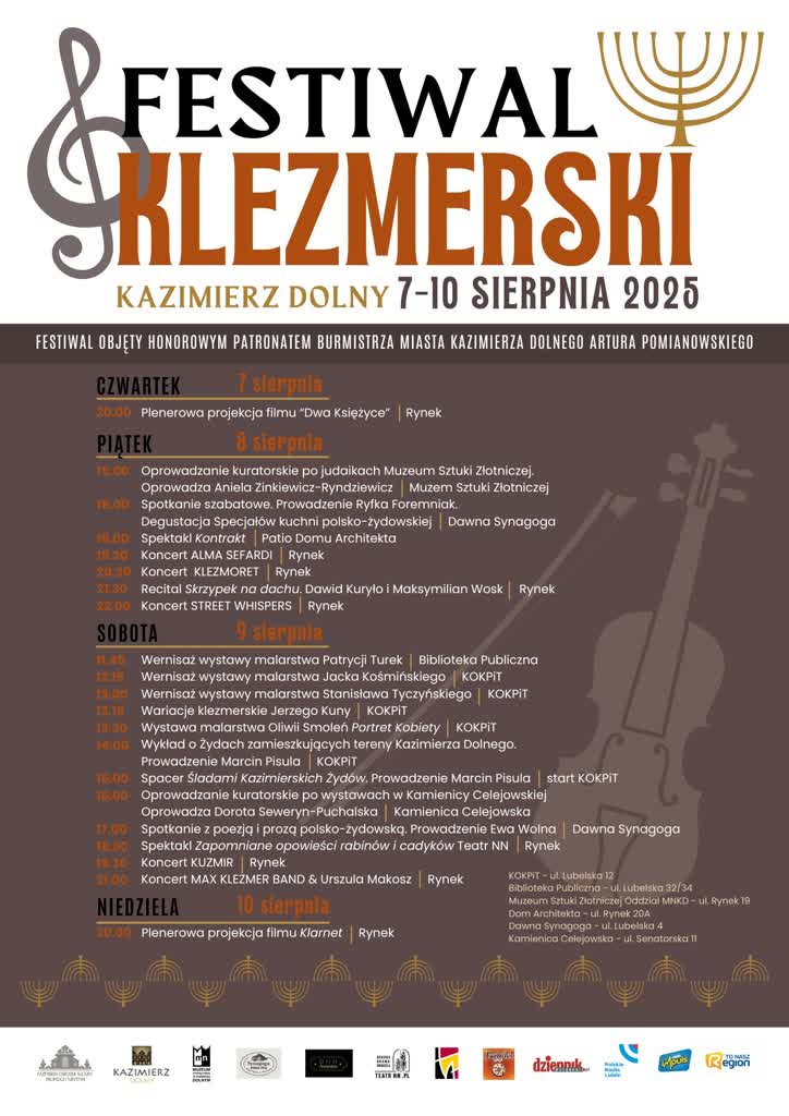 Skrzypek zagra na dachu. Festiwal Klezmerski zaczyna się w Kazimierzu Dolnym 3 program 1.jpg
