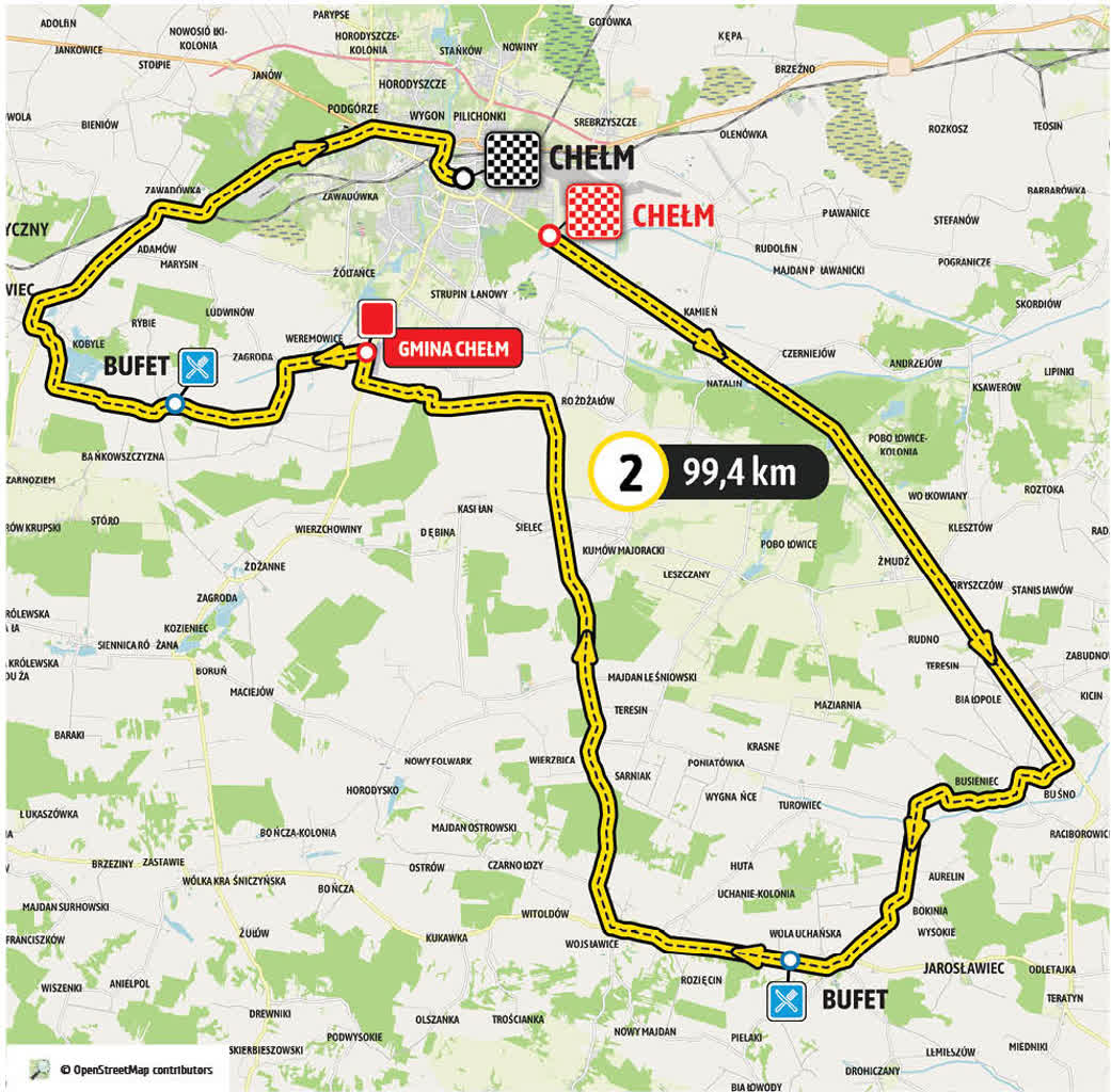 Tour de Pologne Kobiet: rusza drugi etap w Chełmie 2 TDPW-MAPA-ETAP-2.jpg