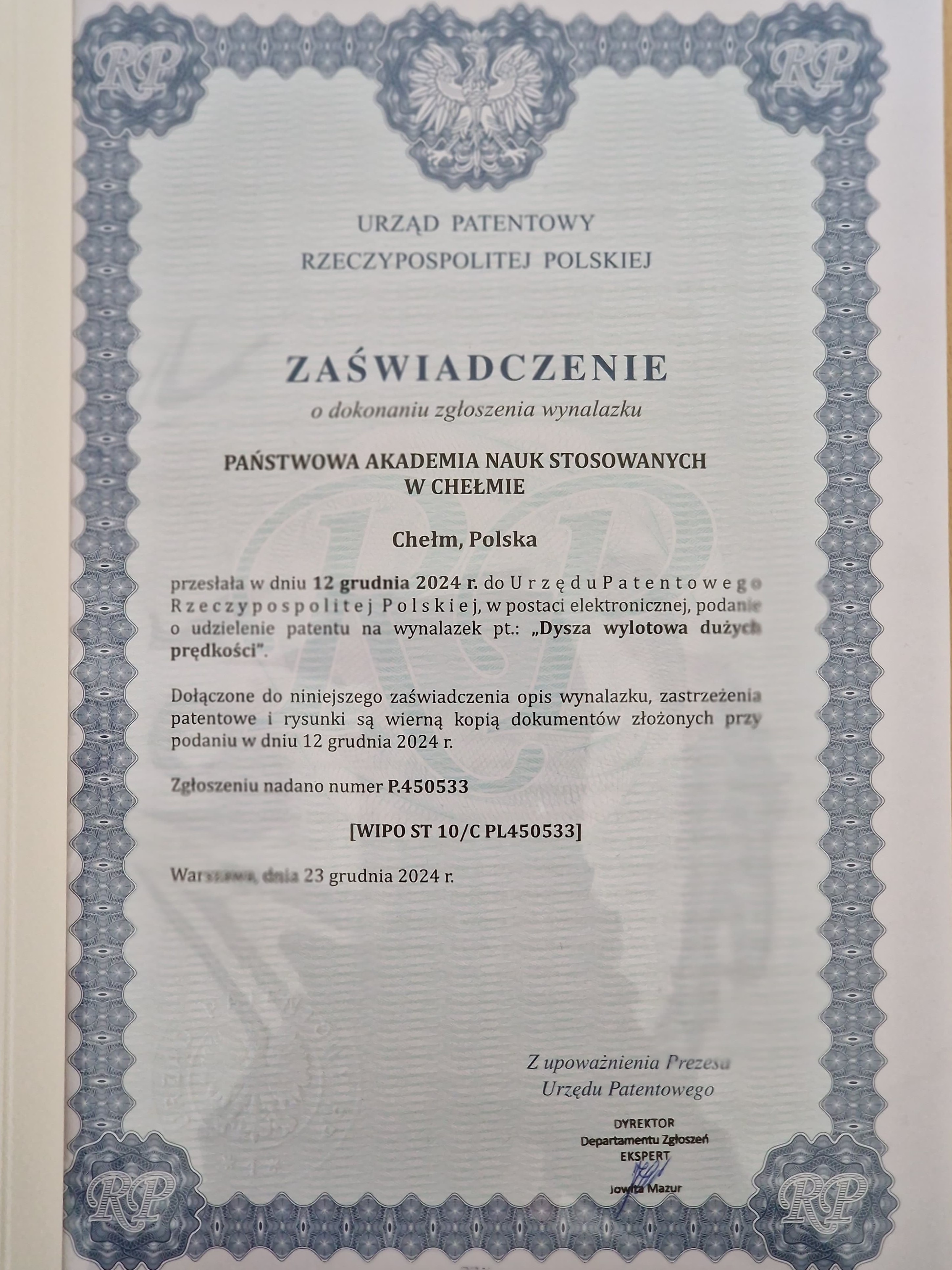 „Odrzutowa” uczelnia. Unikalna konstrukcja z patentem