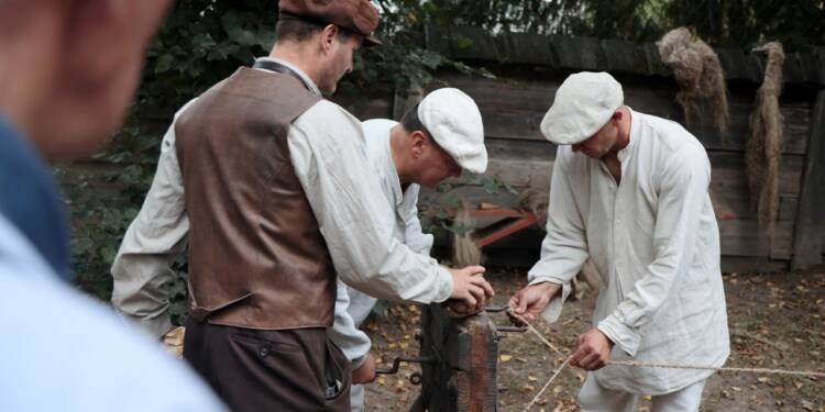 Lniane żniwa w lubelskim skansenie 1 pm LEN 140925 022