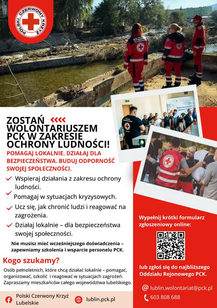 Pierwszy taki projekt w Polsce. PCK tworzy sieć „wolontariuszy szybkiego reagowania”