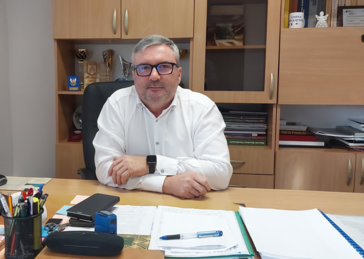 „Mamy tu same plusy”. Wójt Jacek Lis o elektrowniach wiatrowych w gminie Żółkiewka