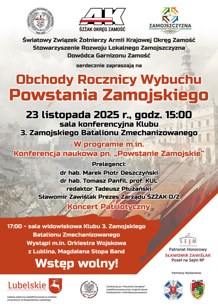 Jeden z największych zrywów w Europie. Przypomną powstanie zamojskie