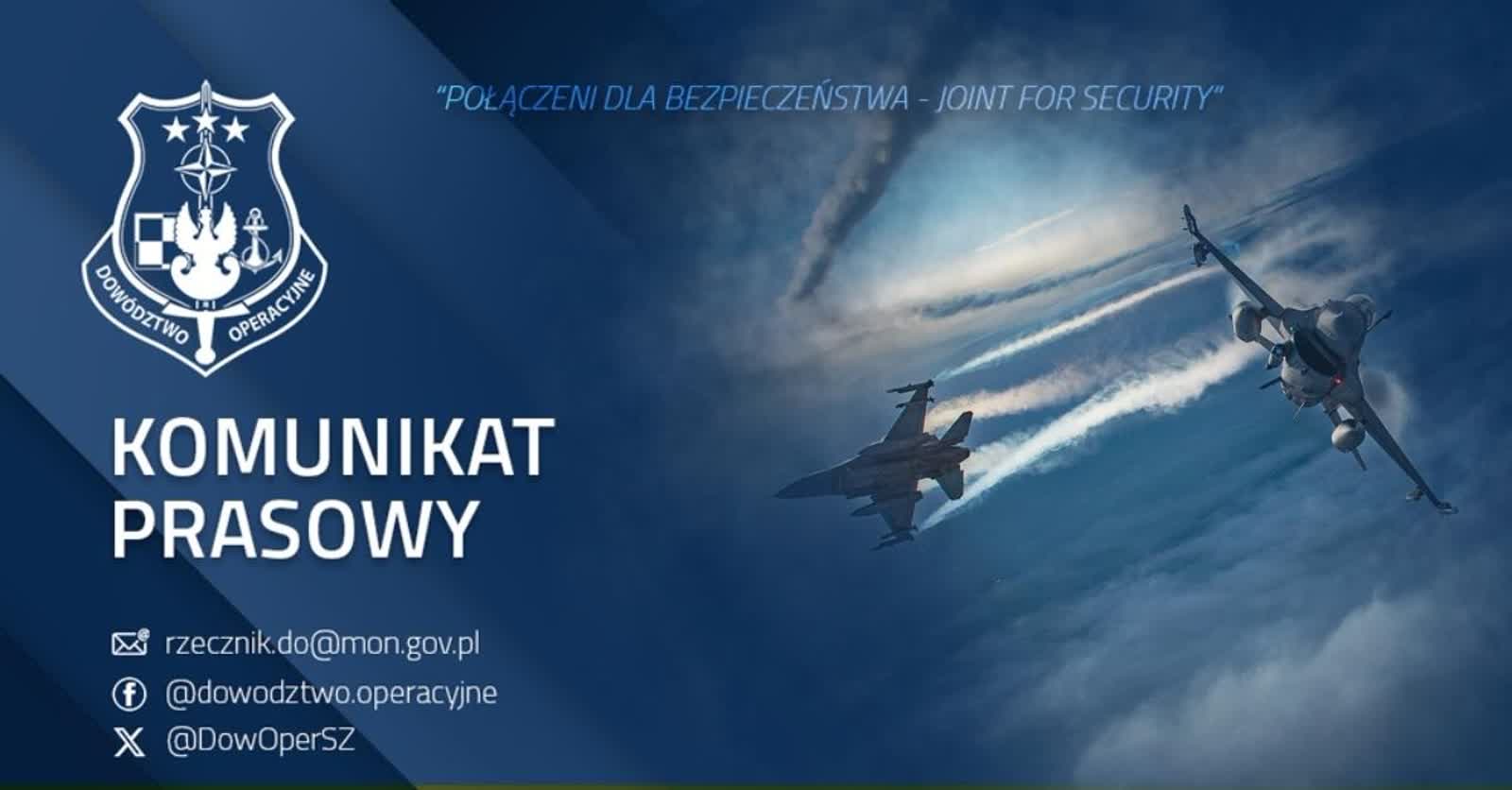 Działania mają charakter prewencyjny. Polskie myśliwce poderwane po ataku na Ukrainę