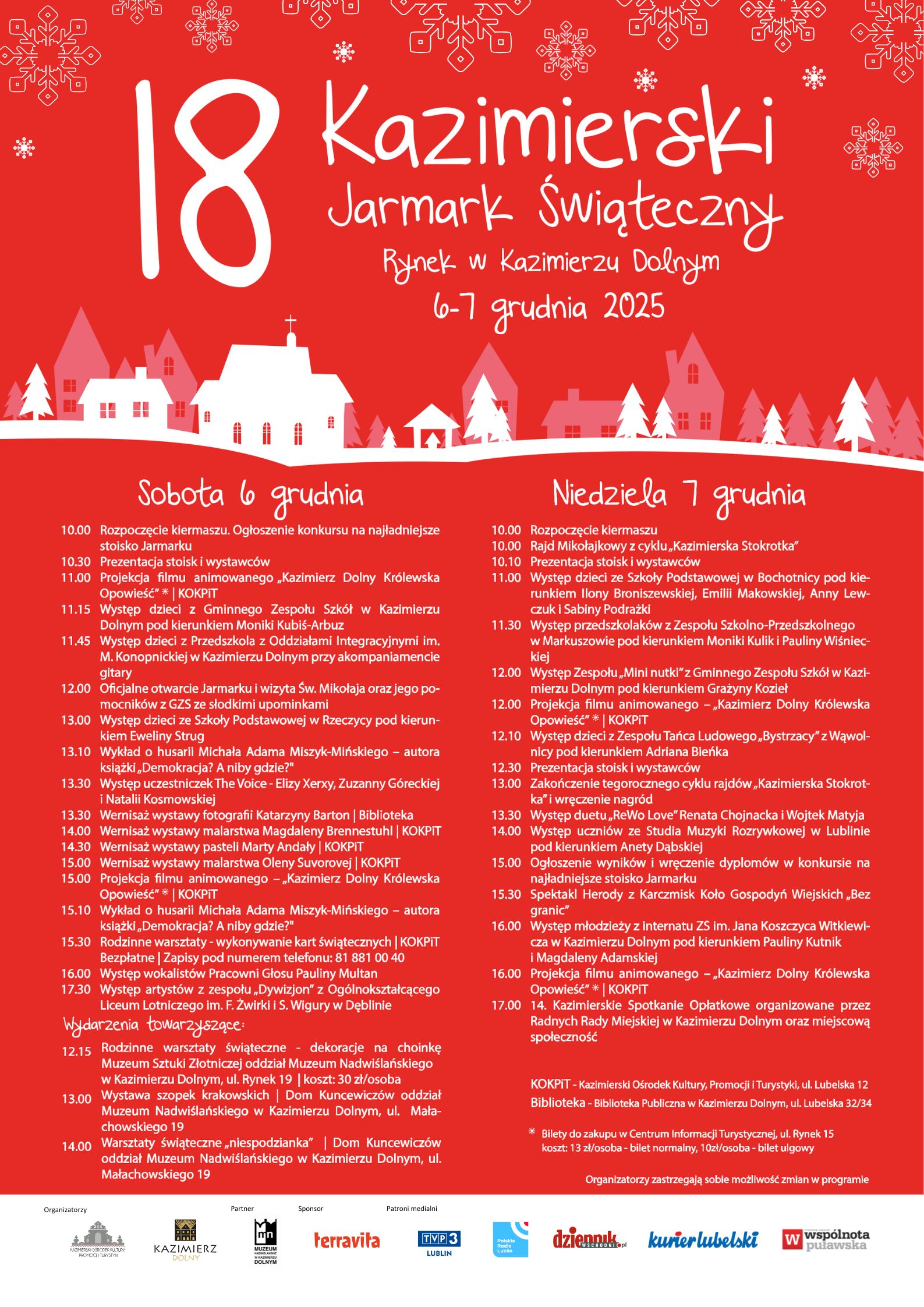18. Kazimierski Jarmark Świąteczny 7 Program 18. Kazimierski Jarmark Swiateczny