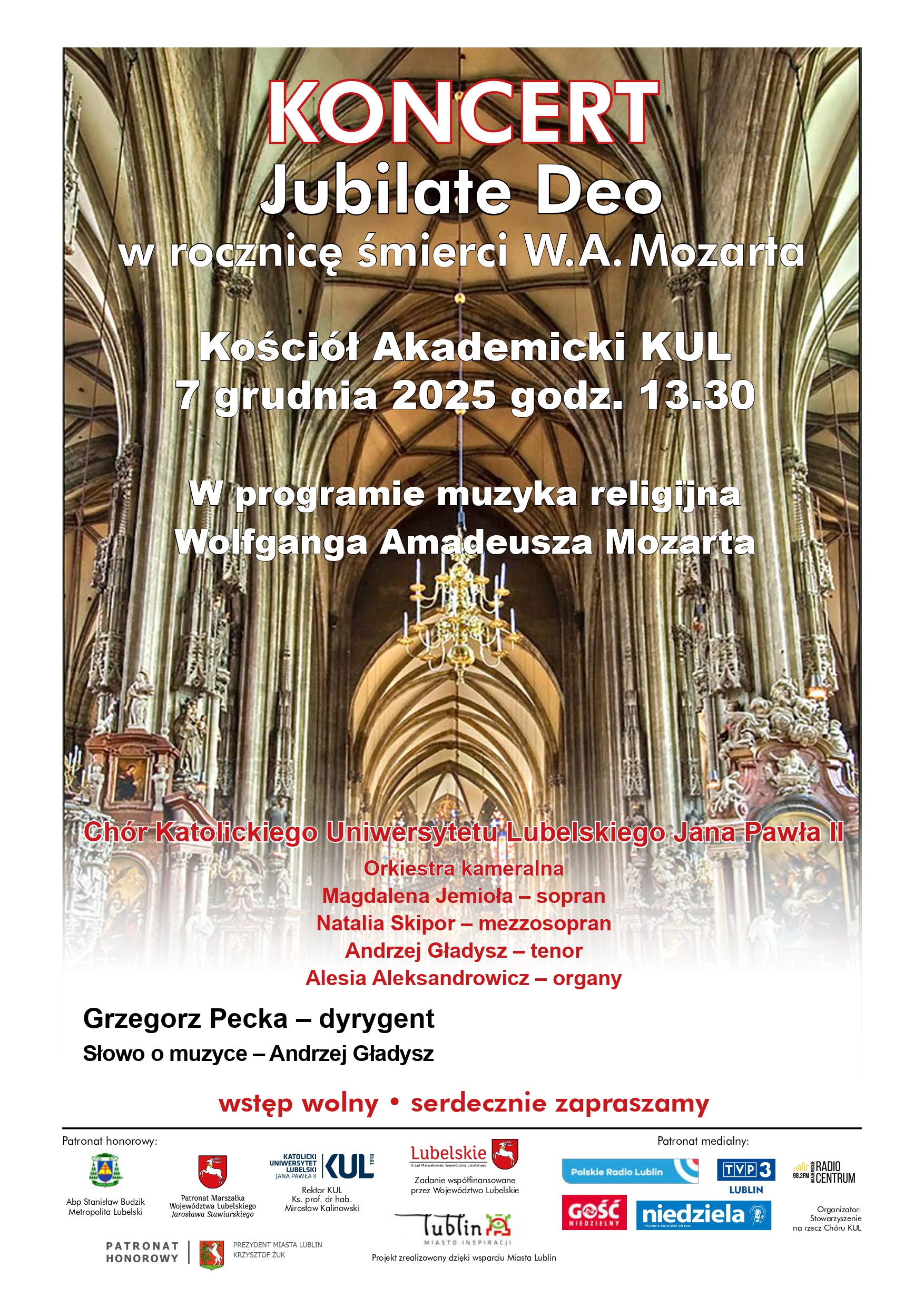 Koncert "Jubilate Deo '' w rocznicę śmierci W. A. Mozarta 7 mozart koncert plakatKUL net korekt 1 page 0001 1