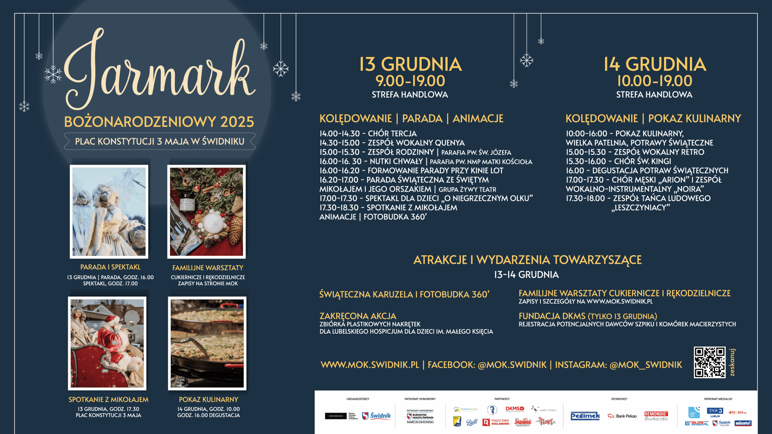 Jarmark Bożonarodzeniowy w Świdniku 7 2025 Jarmark plakat z grafikami scaled