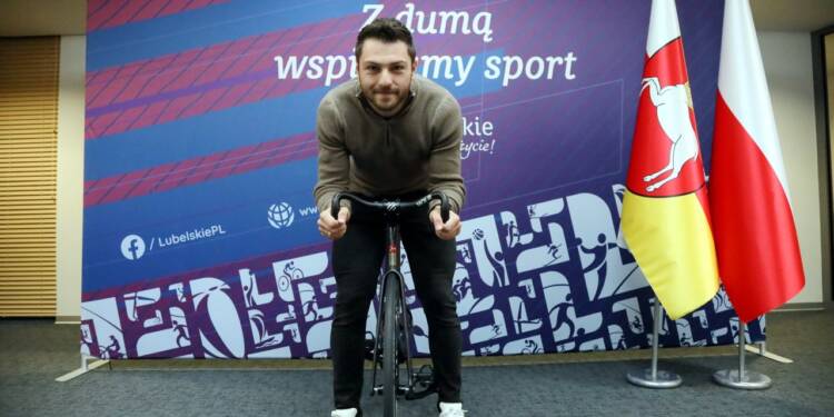 2024.09.30 . LUBLIN . SPOTKANIE Z KOLARZEM MATEUSZ RYDYK . FOT. PIOTR MICHALSKI