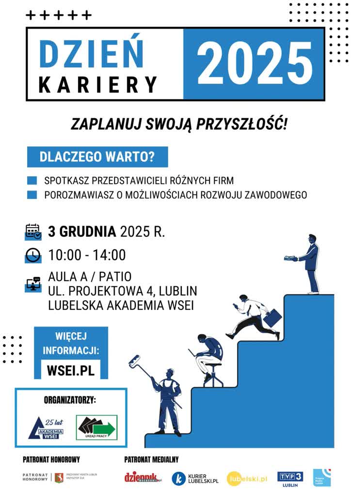 Dzień Kariery w Lubelskiej Akademii WSEI. Oferty pracy, staże i spotkania z pracodawcami