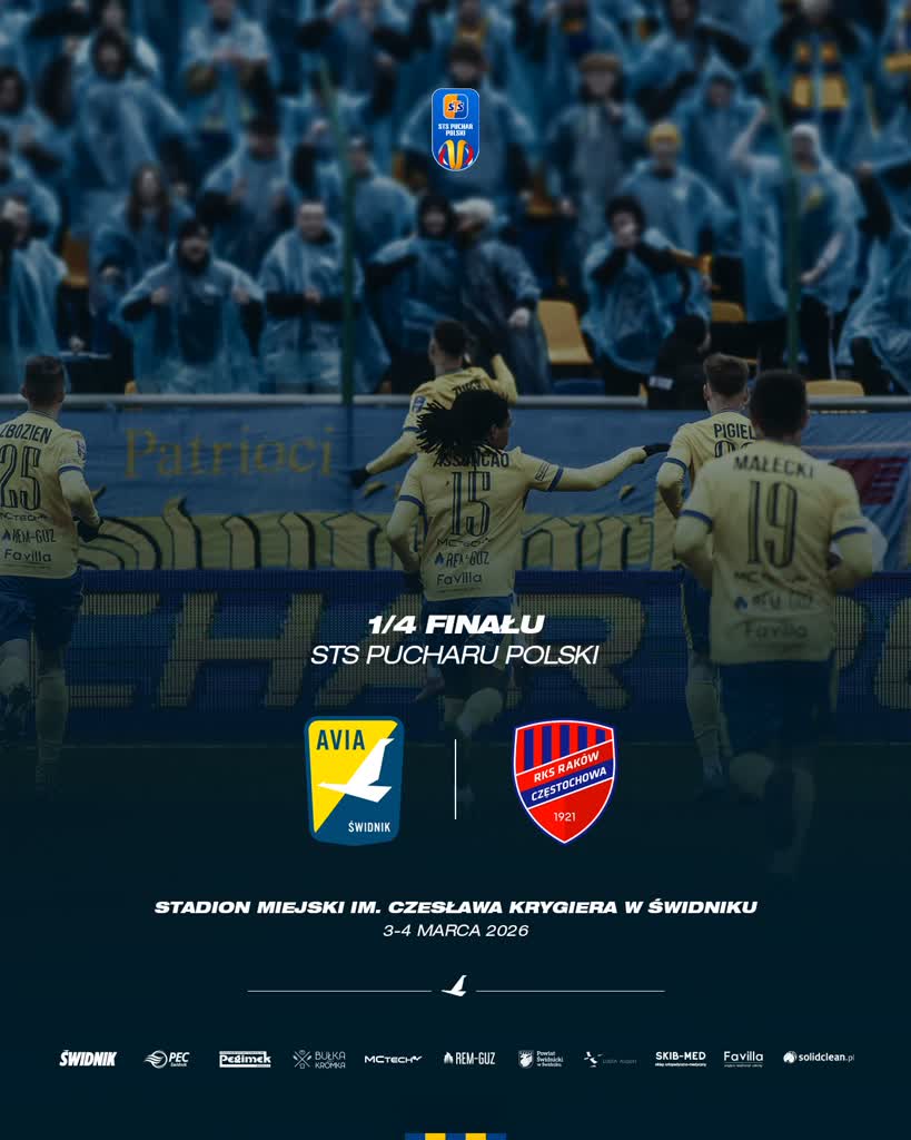 Avia zagra z Rakowem Częstochowa w ćwierćfinale Pucharu Polski 2 594177049_1441003841336139_8223754695156175879_n.jpg