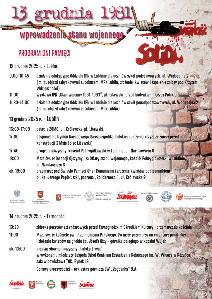 Lublin upamiętni ofiary stanu wojennego