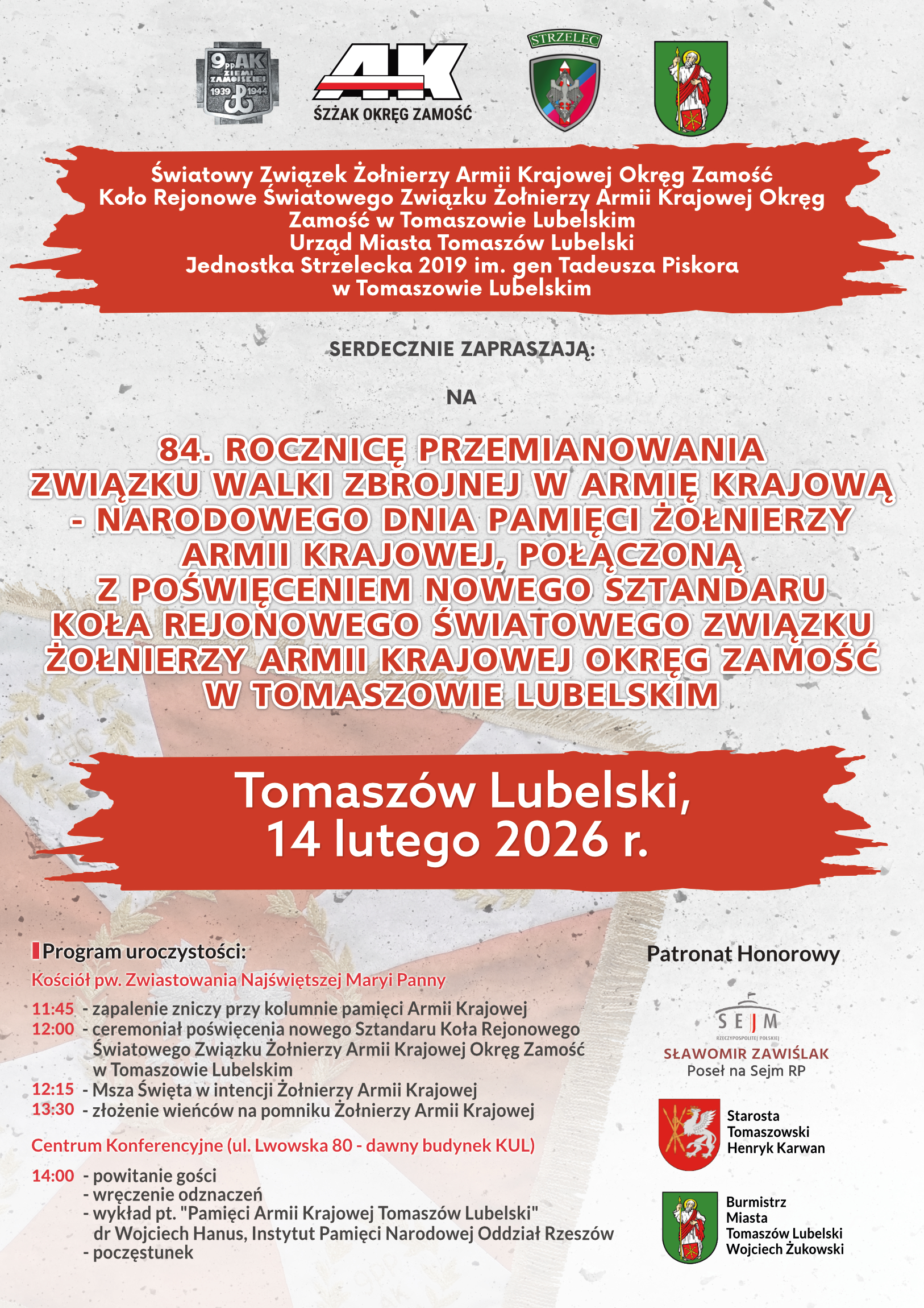 Na Zamojszczyźnie uczczą bohaterów podziemia 3 AK- Tomaszow Lubelski PLAKAT.jpg