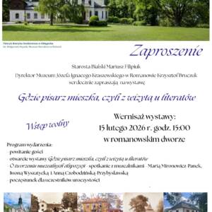Wernisaż wystawy "Gdzie pisarz mieszka, czyli z wizytą u literatów" 162 zaproszeniedobre.doc