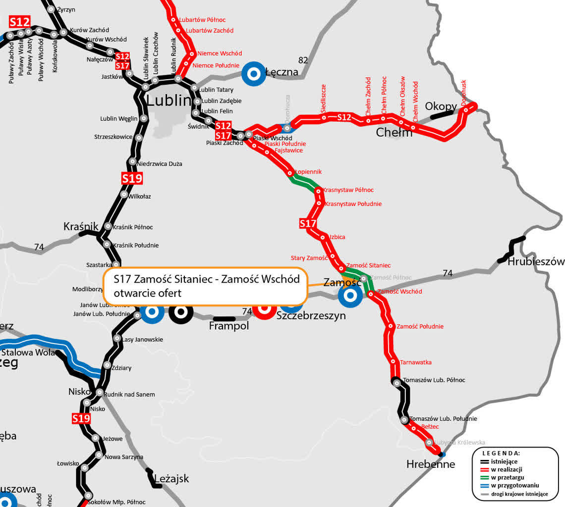 Ekspresowa obwodnica Zamościa. Kilkunastu chętnych na budowę 2 s17.jpg