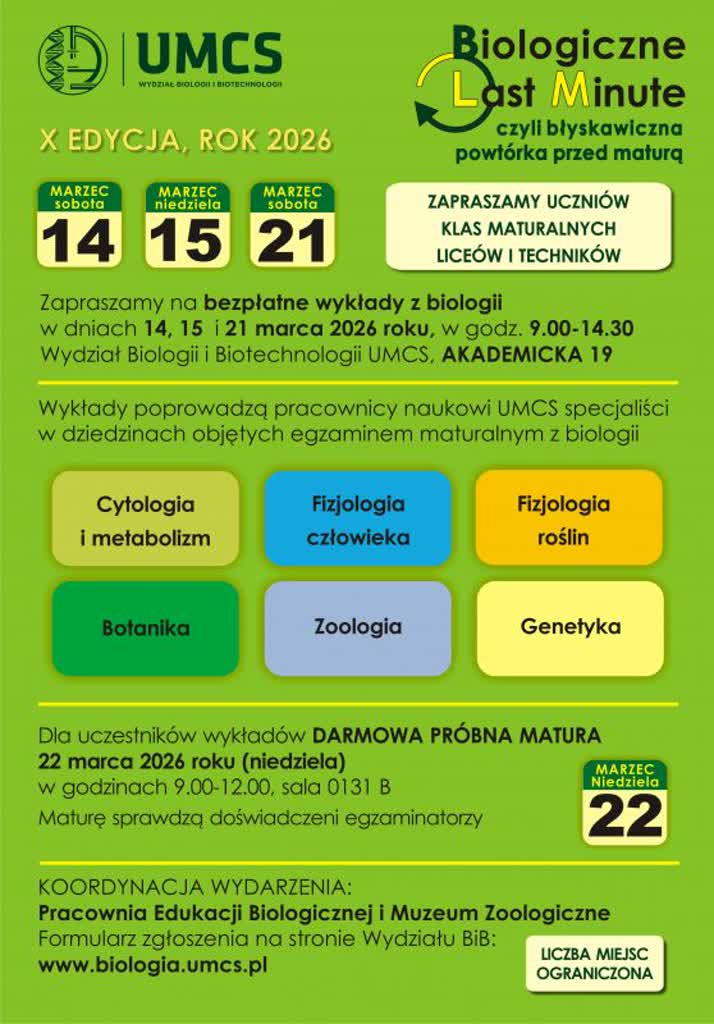 Biologiczne Last Minute dla maturzystów na UMCS 2 649619603_1570300041767784_6834730687535434080_n.jpg