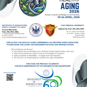 III Międzynarodowa Konferencja z Sesją Studencką „Healthy Aging 2026 – Transforming Science into Impact" 292 Healthy Aging 2026 plakat