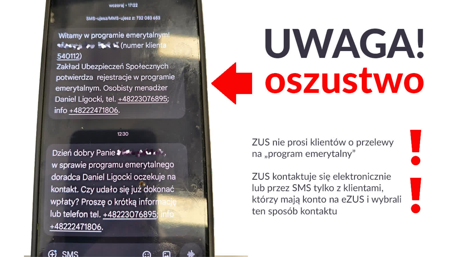 Podszywają się pod ZUS. Oszuści groźni nie tylko dla seniorów