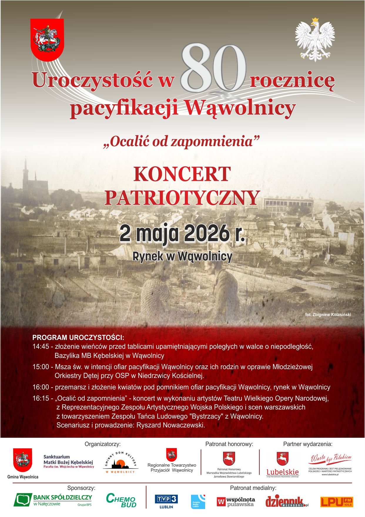 Plakat 80 rocznica pacyfikacji Wawolnicy