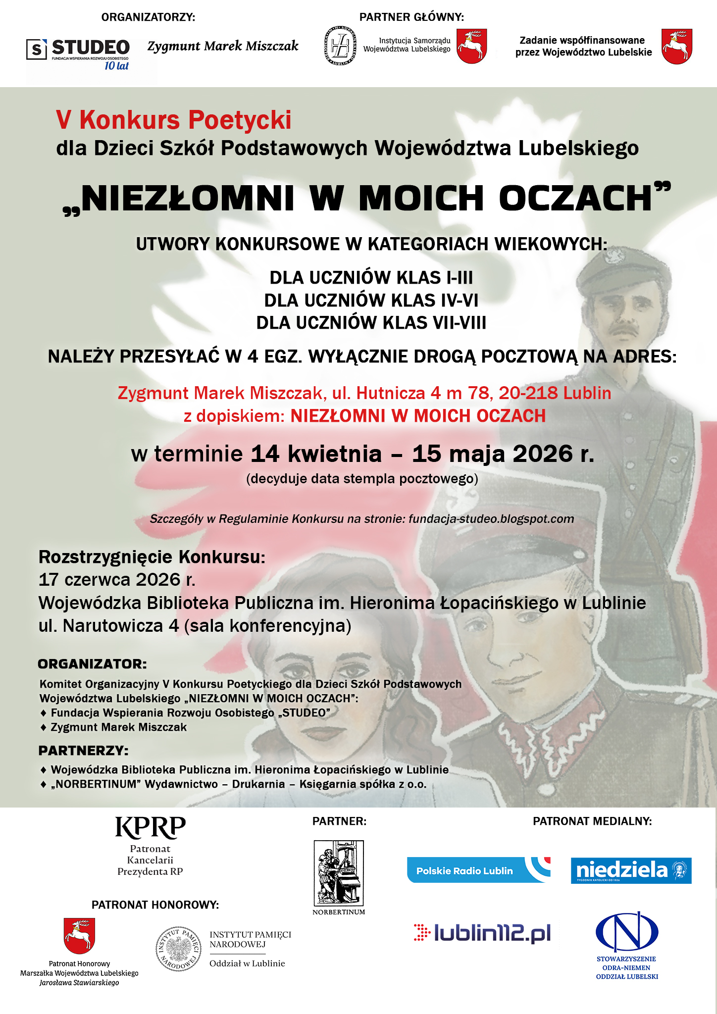 Plakat Niezlomni V edycja ostateczna wersja