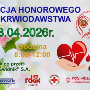 Akcja Krwiodawstwa PZL Świdnik 147 Plakat PZLakcja 13.04.26